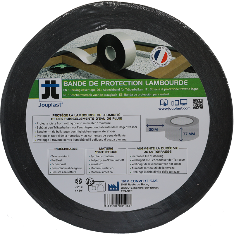 Bande de protection lambourde L.20m x épaisseur 7,7 cm - Jouplast