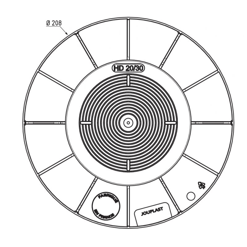 Plot terrasse dalle réglable 20/30 mm - Gamme ESSENTIEL - Jouplast